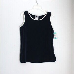 Albert and Pearl Tank Top Navy White  Piping  Size S NWT